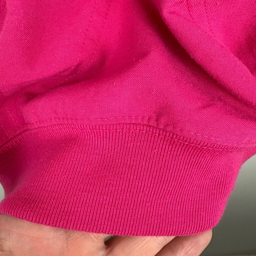 Vintage 90s Women’s Fuchsia Embroidered Long Sleeve Pullover - Picture 13 of 16